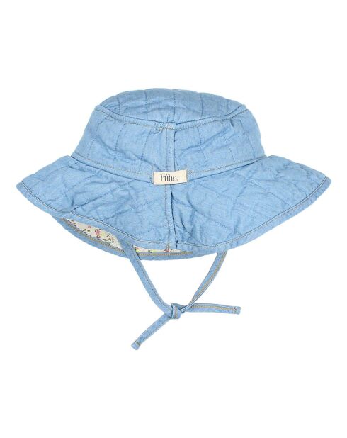Chapeau Denim en Coton Bio Matelassé bleu jean