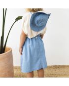 Chapeau Denim en Coton Bio Matelassé bleu jean