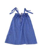 Robe Carreaux Coton Bio bleue