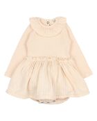 Robe-Body en Gaze de Coton Bio rose pâle