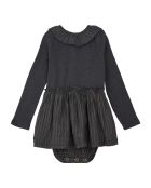 Robe-Body en  Gaze de Coton Bio gris anthracite