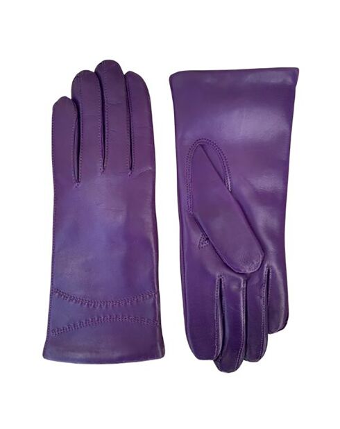 Gants en Cuir d'Agneau Amy violet foncé