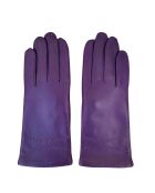 Gants en Cuir d'Agneau Amy violet foncé