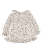 Robe en Gaze de Coton Fleurie Fall écru/imprimé