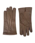 Gants en Cuir Edouard beige foncé
