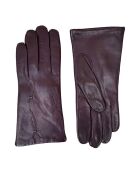 Gants en Cuir d'Agneau Knots violet foncé