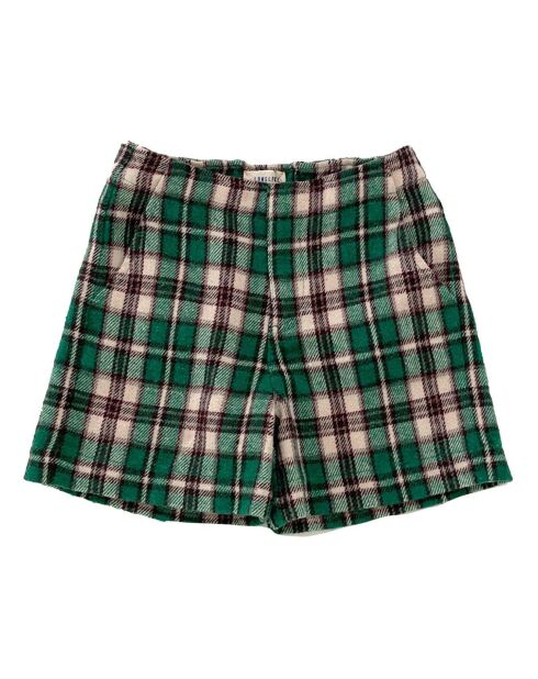 Groene geruite korte broek