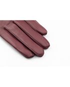 Gants en Cuir d'Agneau doublés Polaire Valois  vin