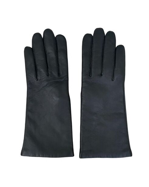 Gants en Cuir d'Agneau doublure Laine Victoire noirs
