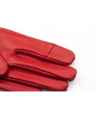 Gants en Cuir d'Agneau doublés Laine Victoire  rouges