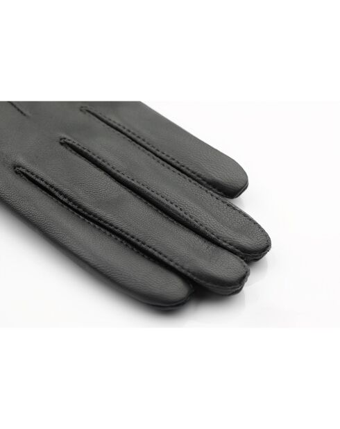 Gants en Cuir d'Agneau doublés Polaire Vivienne iron