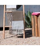 2 Ericeira Foutas aus Baumwolle helltaupe - 100x200 cm