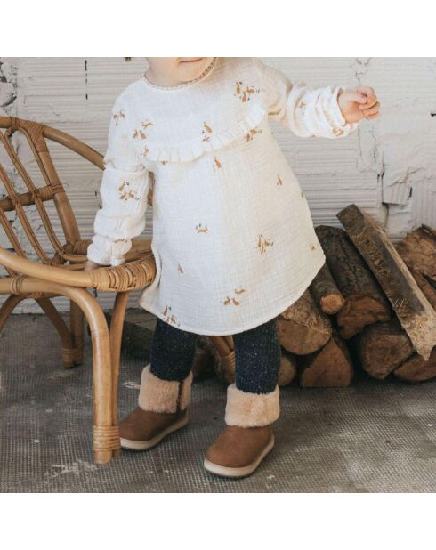 Robe en Gaze de Coton Bunny écrue
