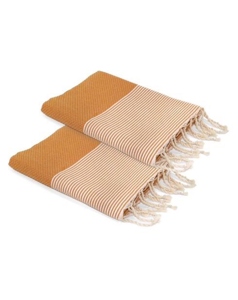 2 Ericeira Cotton Foutas safrangelb - 100x200 cm