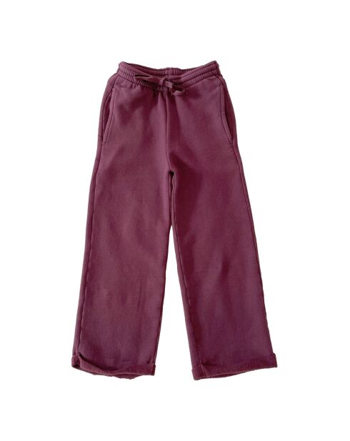 Jogger dritto viola in cotone biologico