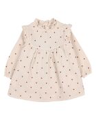 Robe Gaze de Coton Pois écrue
