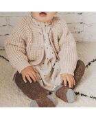 Robe Gaze de Coton Pois écrue