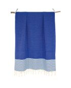2 griechische blaue Ericeira-Baumwollfoutas - 100x200 cm