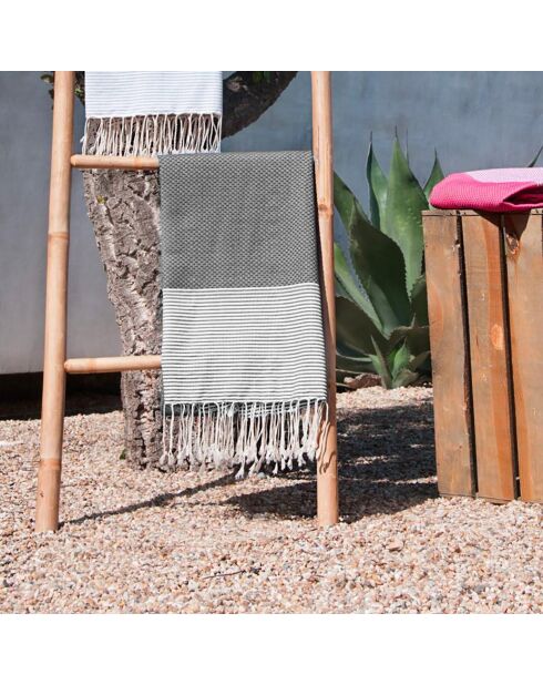 2 Ericeira Cotton Foutas mittelgrau - 100x200 cm