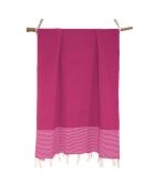 2 Foutas en Coton Ericeira rose fuchsia - 100x200 cm