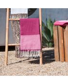 2 Foutas en Coton Ericeira rose fuchsia - 100x200 cm