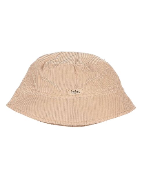 Chapeau en Velours Côtelé Romance beige
