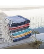 2 Foutas XXL en Coton Ericeira bleu jean - 200x200 cm