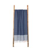 2 Foutas XXL en Coton Ericeira bleu jean - 200x200 cm