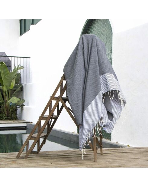 2 XXL Ericeira Baumwollfoutas mittelgrau - 200x200 cm
