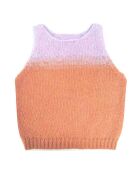 Débardeur Laine mélangée Mohair orange/violet