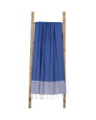 Ericeira Foutas aus griechischer Baumwolle, 200 x 200 cm, Blau, 2 Stück