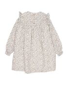Robe Gaze de Coton Fleurie Fall écrue