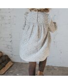 Robe Gaze de Coton Fleurie Fall écrue