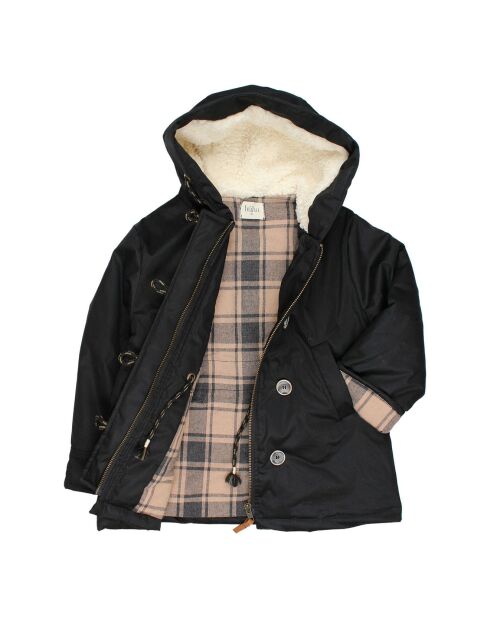 Parka à Capuche Fourrée noire