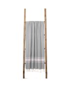 2 XXL Foutas aus Baumwolle Malibu Perlgrau - 200x200 cm