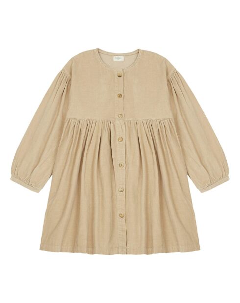 Robe Velours Côtelé Romance beige
