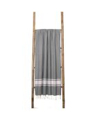 2 Foutas XXL en Coton Malibu gris moyen - 200x200 cm