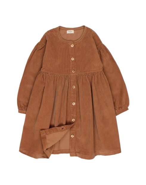 Robe Velours Côtelé Romance caramel
