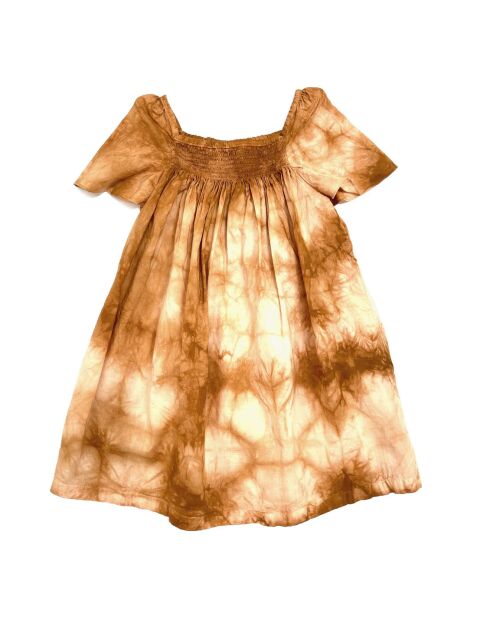 Abito Camel Tie and Dye in cotone biologico