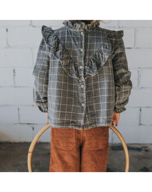 Blouse à Carreaux grise