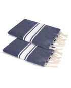 2 Foutas en Coton Malibu gris perle - 100x200 cm