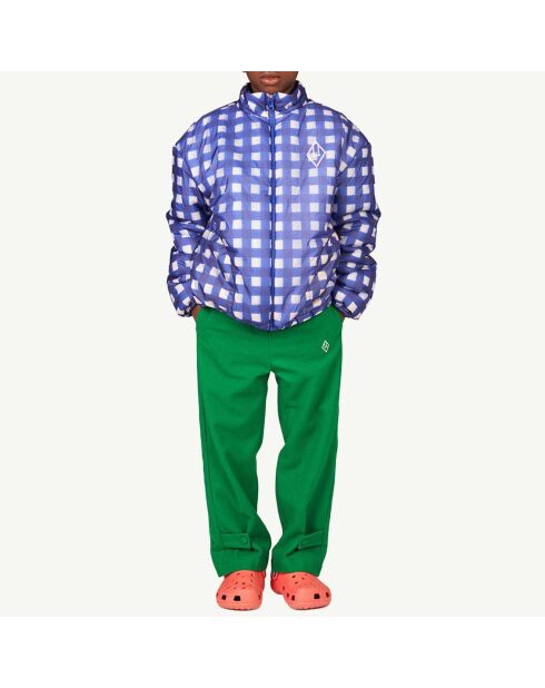 Leggings verdi in misto lana di pollo