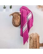 2 Foutas Malibu in cotone rosa fucsia - 100x200 cm