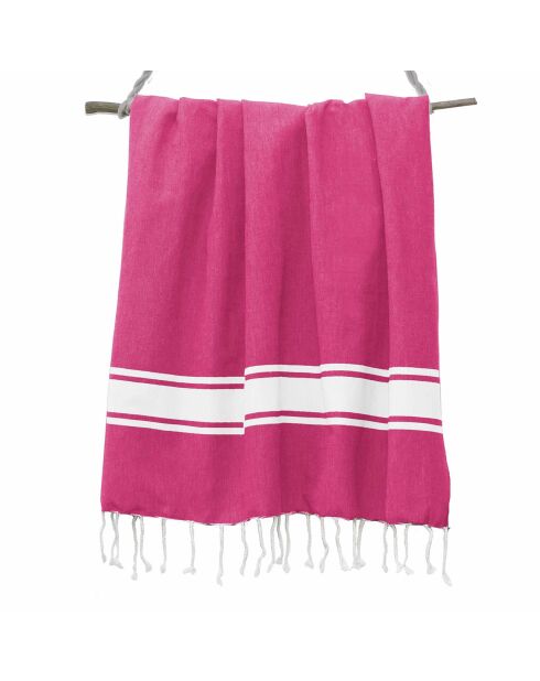 2 Foutas Malibu in cotone rosa fucsia - 100x200 cm