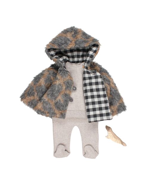 Manteau en Laine et Mohair gris anthracite