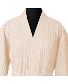 Peignoir kimono en Coton gaufré Daria rose - 95x64 cm