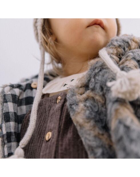 Manteau en Laine et Mohair gris anthracite