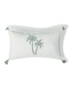 Coussin en Toile de Coton Oasis bleu glacier - 50x30 cm