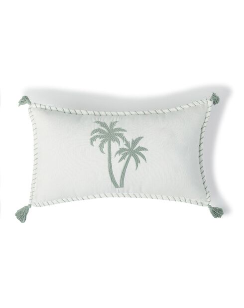 Coussin en Toile de Coton Oasis bleu glacier - 50x30 cm
