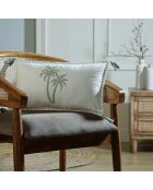 Coussin en Toile de Coton Oasis bleu glacier - 50x30 cm